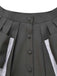 [Vorverkauf] 2PCS 1950er Bootskragen Top & Tasche Baumwolle Plissiertes Rock