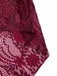 [Vorverkauf] Tiefrot 1920er Spitze Blumen Kleid Mit Halskette
