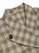 [Vorverkauf] Erbsengrün 1960er Revers Geknöpft Tartan Kleid