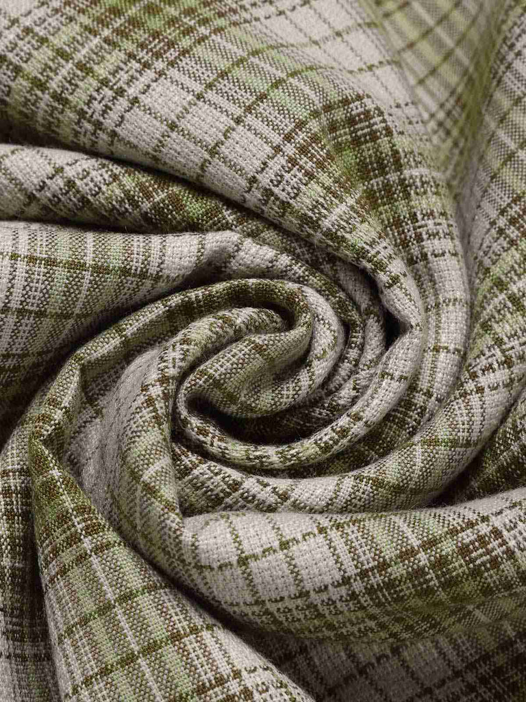 [Vorverkauf] Erbsengrün 1960er Revers Geknöpft Tartan Kleid