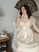 Sekt 1950er Satin Tüll Cocktail Kleid