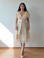 Sekt 1950er Satin Tüll Cocktail Kleid