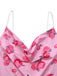 Rosa 1930er Rose Wasserfallausschnitt Fischschwanz Kleid