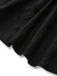 Schwarz 1960er Gothic 3D-Rose Jacquard Schnürung Kleid