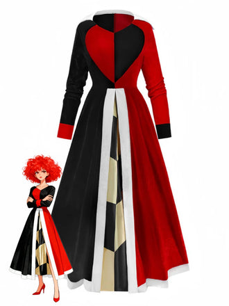 1930er Herzkönigin Kostüm Halloween Kleid