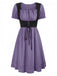 1940er Punk Gothic Puffärmel Rüschen Kleid