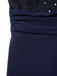 [Vorverkauf] Dunkelblau 1960er Funkeln Netz Patchwork Jumpsuit
