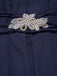 [Vorverkauf] Blau 1920er Spitze Patchwork Strassstein Kleid