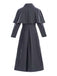 Grau 1950er Halloween Wednesday Plaid Faux-Wolle Cape Mantel