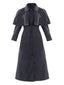 Grau 1950er Halloween Wednesday Plaid Faux-Wolle Cape Mantel
