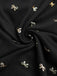 Schwarz 1930er Gold Folie Bogen V-Ausschnitt Spitze Schlitz Kleid