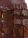 1980er Steampunk Leder Jacquard Blumen Trägerlos Korsett