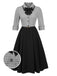 [Vorverkauf] 1950er Hahnentrittmuster Abnehmbar Bogen Kleid