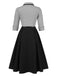 [Vorverkauf] 1950er Hahnentrittmuster Abnehmbar Bogen Kleid