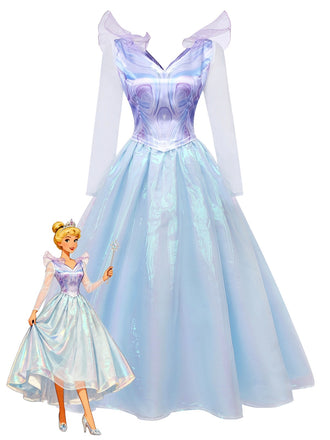 Blau 1950er Glinda Böse Hexe Netz Kleid