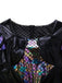 Lila 1930er Halloween Vampir Fisch Waage Meerjungfrauen Kleid