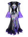 Lila 1930er Halloween Vampir Fisch Waage Meerjungfrauen Kleid