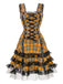 1960er Schottisch Tartan Schnürung Breite Träger Kleid