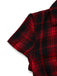 Rot 1950er Tartan Plaid Raffhalter Top
