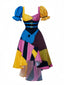 Multicolor 1950er Halloween Herzförmiger Hals Patchwork Sally Kleid