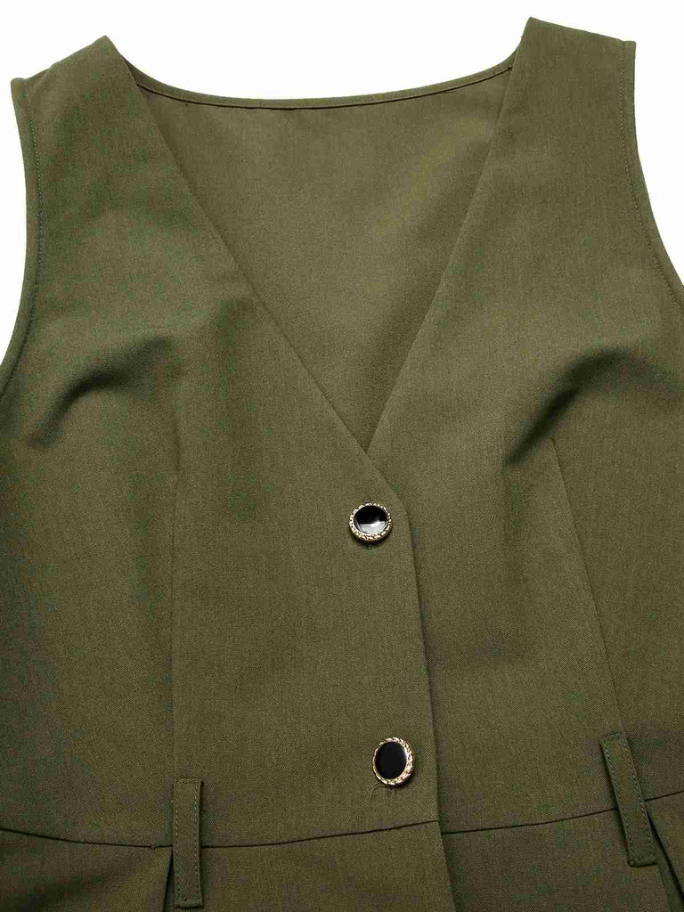 [Vorverkauf] 2PCS 1950er Laternenhülle Bluse & Taschen Weste Kleid