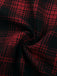 2PCS Rot 1980er Plaid Gesmokt Top & Hoch-Tief Saum Rock