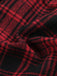 Rot 1970er Punk Plaid Spitze & Leder Gesmokt Top