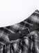 Grau 1980er Steampunk Spitze Patchwork Tartan Plaid Rock