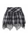 Grau 1980er Steampunk Spitze Patchwork Tartan Plaid Rock
