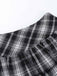Grau 1980er Steampunk Spitze Patchwork Tartan Plaid Rock