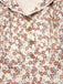 Blau 1940er Baumwolle Puffärmel Revers Blumen Kleid