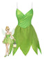 [Vorverkauf] Grün 1970er Tinkerbell Elf Blütenblatt Saum Mini Kleid