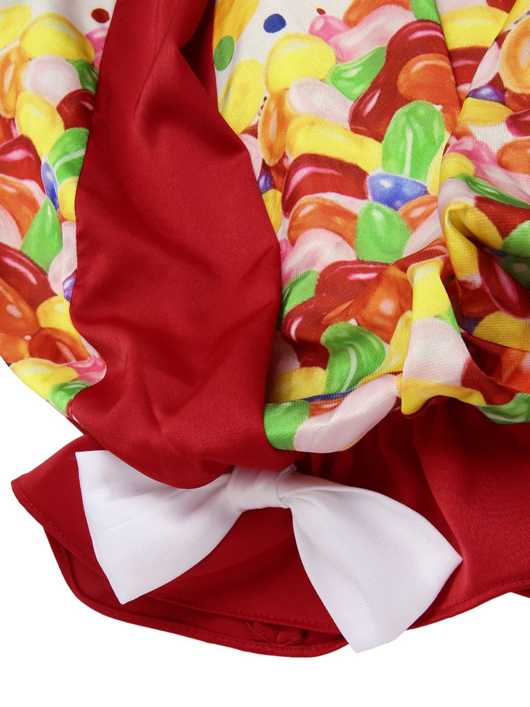 [Vorverkauf] Multicolor 1950er Süßigkeiten Bubble Kleid