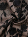 Schwarz 1950er Bandeau Netz 3D-Blumen Patchwork Kleid