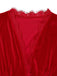 1950er Solide Schlüsselloch Hoher Hals Samt Jumpsuit