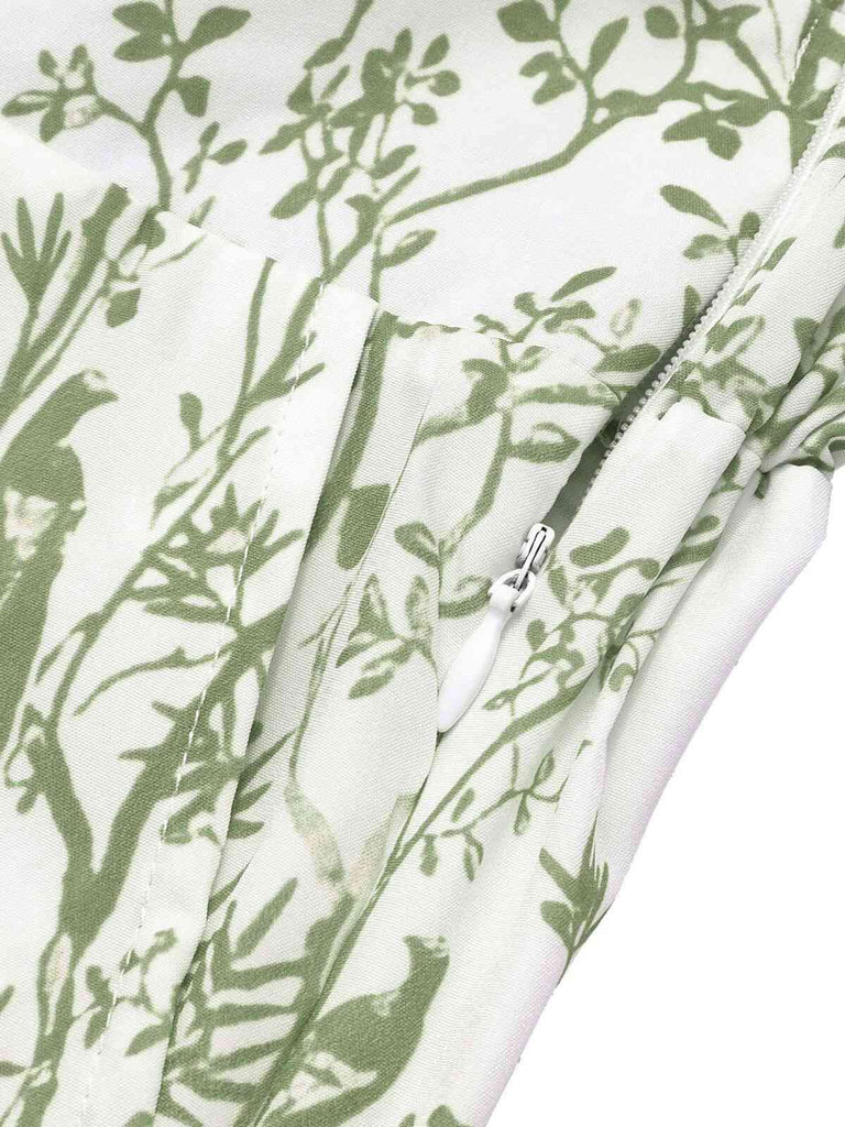 2PCS 1930er Dolman-Ärmel Revers Bluse & Blumen Hosen