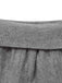 2PCS Grau 1960er Stricken V-Ausschnitt Top & Rock