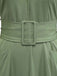 1940er Solide Ausgestellte Ärmel Tief V-Ausschnitt Gürtel Kleid
