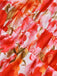 Rot 1940er Blumen Rundhals Halter Kleid