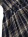 [Vorverkauf] [Übergröße] Blau 1940er Plaid Tie-Front Kleid