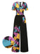 [Vorverkauf] Multicolor 1940er Nightmare Before Christmas Sally Jumpsuit