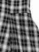 [Vorverkauf] Schwarz 1950er Revers Plissiertes Plaid Patchwork Kleid
