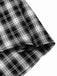 [Vorverkauf] Schwarz 1950er Revers Plissiertes Plaid Patchwork Kleid