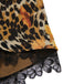 [Vorverkauf] 1950er Slip Leopard Sonnenblume Schmetterlinge Spitze Kleid