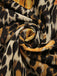 [Vorverkauf] 1950er Slip Leopard Sonnenblume Schmetterlinge Spitze Kleid