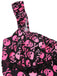 [Vorverkauf] Rosa 1950er Halloween Schädel Spitze Patchwork Kleid