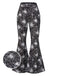 [Vorverkauf] Schwarz 1960er Halloween Spinnennetz Schlag Hose
