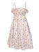 [Vorverkauf] [Übergröße] Rosa 1970er Blumen Gerüschter-Saum Kleid