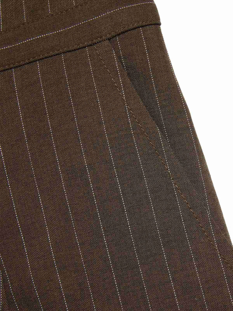 [Vorverkauf] Rot 1930er Netz Patchwork Vertikal Streifen Jumpsuit