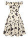 [Vorverkauf] [Übergröße] 1950er Schulterfrei Rüschen Blumen Swing Kleid